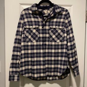 J. Crew quarter zip flannel